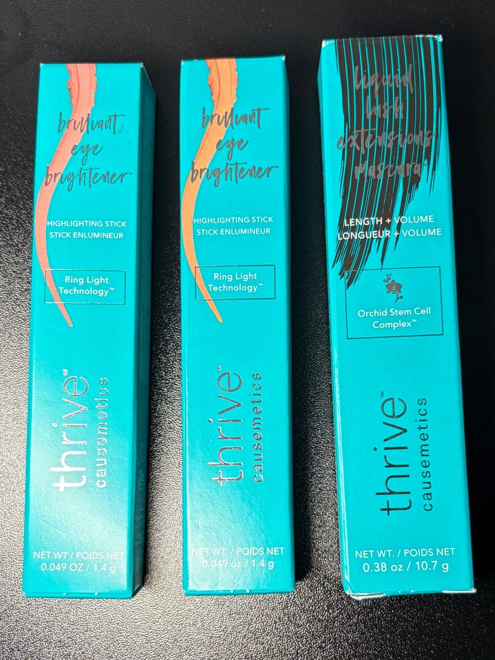 THRIVE CAUSEMETICS (1)Liquid Lash Extensions Mascara (2)Brillant Eye Brighteners